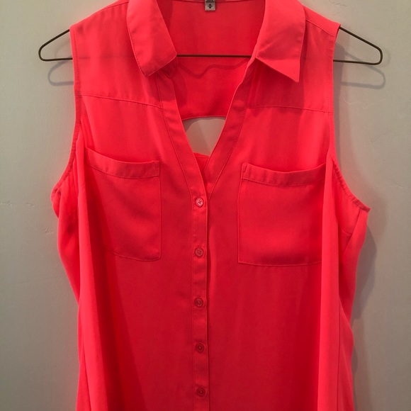 Express Pink Sleeveless Shirt Sz Medium - Picture 3 of 6